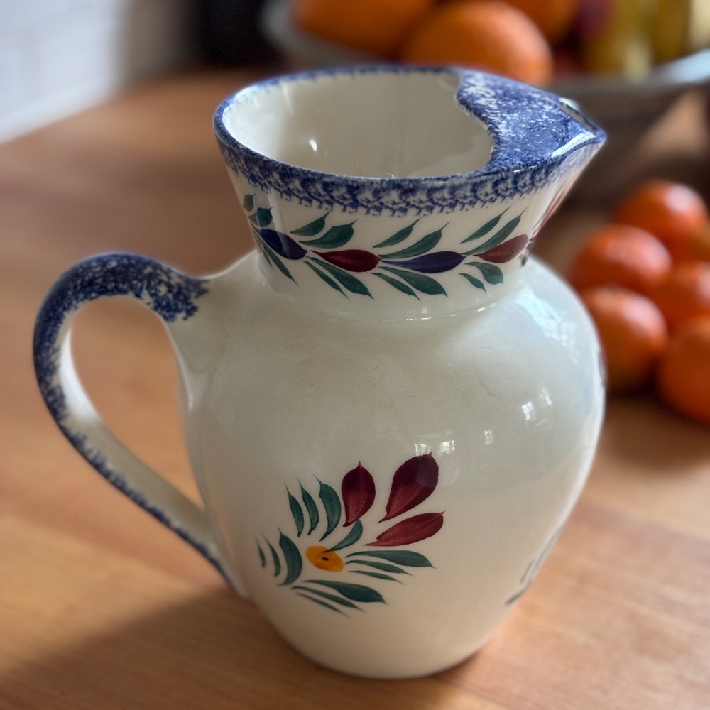 Authentic French Country Vintage Henriot Quimper pitcher/vase